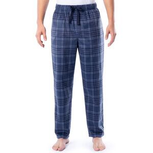 Fruit of the Loom Men's Fleece Sleep Pants Navy Plaid Size XL NWT
